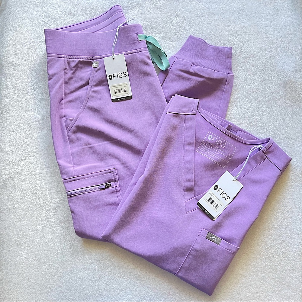 FIGS Scrub Set - Small Lilac Dawn - NEW w/ Tag